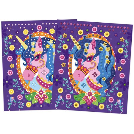Cartes mosaiques poneys et licornes