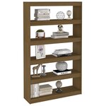 vidaXL Bibliothèque/Séparateur de pièce Marron miel 100x30x167 5cm Pin