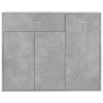 vidaXL Buffet Gris béton 88x30x70 cm Aggloméré