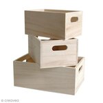 Ensemble de casiers en bois 3 pièces