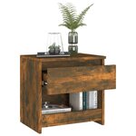 vidaXL Tables de chevet 2 Pièces Chêne fumé 40x30x39 cm Bois d'ingénierie