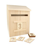 Boite aux lettres en bois + chiffres