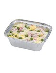 (1 lot  de 1200 barquettes) barquette rectangulaire aluminium 850ml