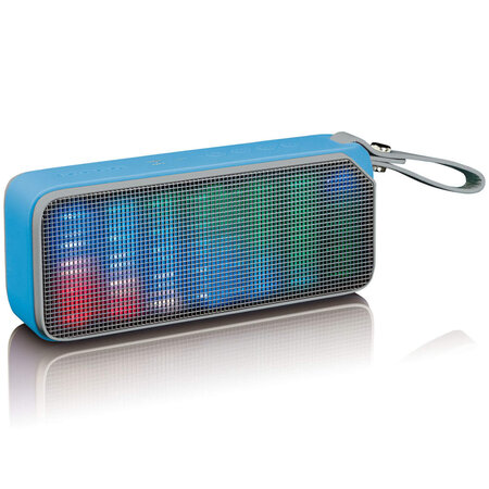 Lenco haut-parleur stéréo bluetooth lumière de disco bt-191 bleu