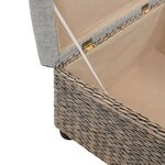 vidaXL Repose-pieds Jacinthe d'eau 65 x 65 x 40 cm Gris