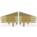 vidaXL Table de chevet 2 Pièces 60 x 60 x 40 cm Bambou naturel