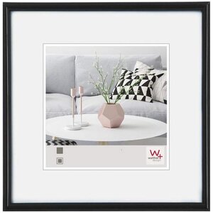 Cadre photo plastique 'Galeria' 30X30 cm noir WALTHER