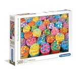 PUZZLE 500 pieces - Cupcakes colorés - 49 X 36 cm