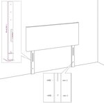 vidaXL Tête de lit avec oreilles Marron 163x16x78/88 cm Similicuir