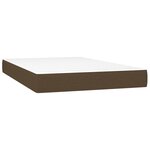 vidaXL Lit à sommier tapissier avec matelas Marron foncé 120x200 cm