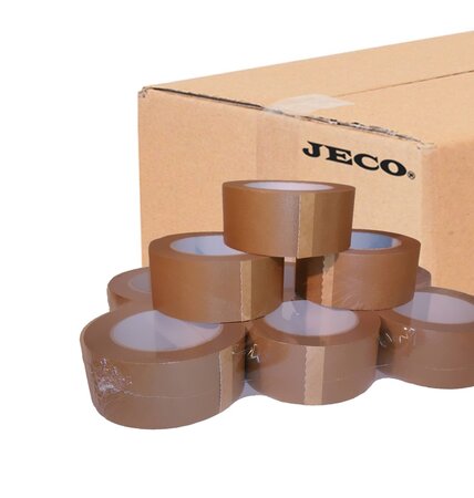 Lot de 144 rouleaux de ruban adhésif havane 50mmx66m polypropylène hot melt®