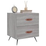 vidaXL Table de chevet gris sonoma 40x35x47 5 cm bois d’ingénierie