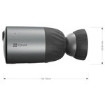 Caméra de surveillance WiFi sur batterie 4MP H265 avec vision de nuit en couleur EZVIZ BC1 C eLife 2K+