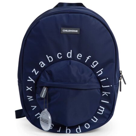 CHILDHOME Sac à dos scolaire pour enfants ABC Bleu marine et blanc