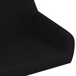 vidaXL Chaise pivotante de salle à manger Noir Tissu
