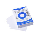Paquet 100 Fiches Sous Film - Bristol Uni Non Perforé 74x105mm - X 40 - Exacompta