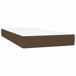 vidaXL Lit à sommier tapissier avec matelas Marron foncé 100x200 cm