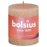 Bolsius Bougies pilier rustiques Shine 4 Pièces 80x68 mm Rose brumeux