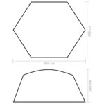 vidaXL Tente de piscine Tissu 660x580x250 cm Jaune