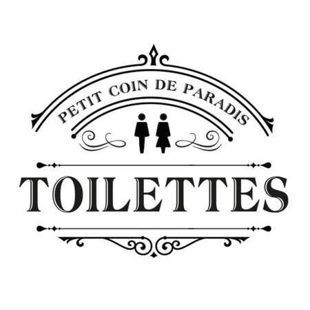 Sticker décoratif de porte toilettes