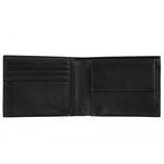 Porte-feuille zippo noir bi textures