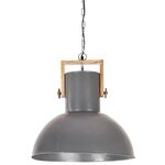 vidaXL Lampe suspendue industrielle 25 W Gris Rond Manguier 52 cm E27