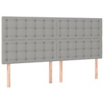 vidaXL Lit à sommier tapissier avec matelas Gris clair 180x200cm Tissu