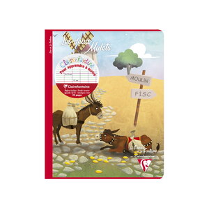 Cahier décriture grands carreaux - 17 x 22 cm - les deux mulets
