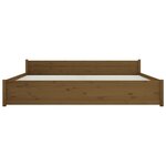 vidaXL Cadre de lit Marron miel Bois massif 180x200 cm Super King