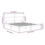 vidaXL Cadre de lit Marron miel Bois de pin massif 200x200 cm