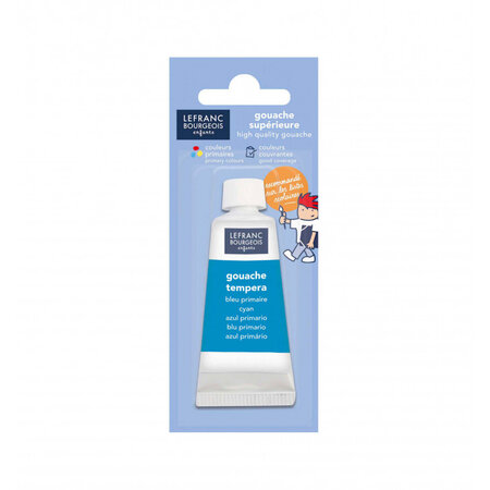 Tube de peinture gouache - 20 ml - bleu primaire - lefranc bourgeois