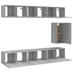 vidaXL Ensemble de meubles TV 7 Pièces Sonoma gris Bois d'ingénierie