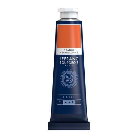 Peinture à l'huile en tube - orange vermillonné - lefranc & bourgeois