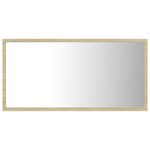 vidaXL Miroir LED de salle de bain Chêne sonoma 80x8 5x37 cm Acrylique