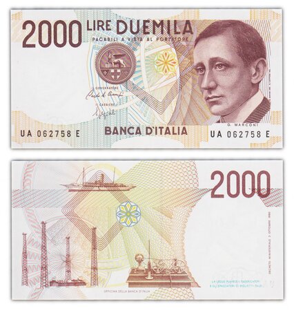 Billet de collection 2000 lire 1990 italie - neuf - p115