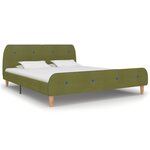 vidaXL Cadre de lit Vert Tissu 160 x 200 cm