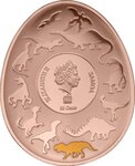 Pièce de monnaie en Cuivre 20 Cents g 25 Millésime 2023 Dinosaurs in Asia AURORACERATOPS RUGOSUS