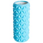 Pure2improve rouleau de yoga 33x14 cm bleu et blanc