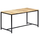 vidaXL Table de salle à manger 140x70x75 cm Bois manguier massif brut