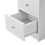 Bureau table poste de travail informatique avec 3 tiroirs 120 cm blanc et bois