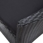 vidaXL Chaises de jardin 2 Pièces Noir Résine tressée