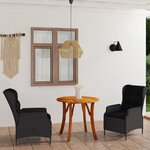 vidaXL Ensemble de salle à manger de jardin 3 Pièces Gris foncé
