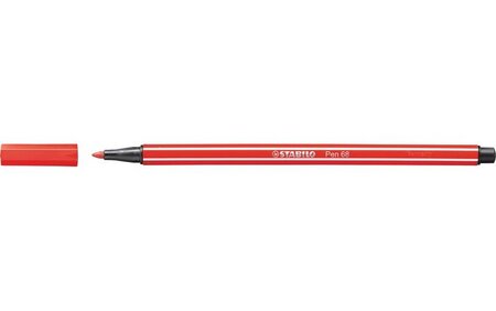 Feutre de dessin pen 68 pointe moyenne 1 mm carmin stabilo