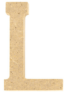 Lettre en bois MDF 5 x 1 2 cm Alphabet lettre L