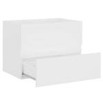 vidaXL Ensemble de meubles de salle de bain Blanc Aggloméré