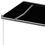 vidaXL Auvent automatique rétractable avec poteaux 6x3 5 m Anthracite