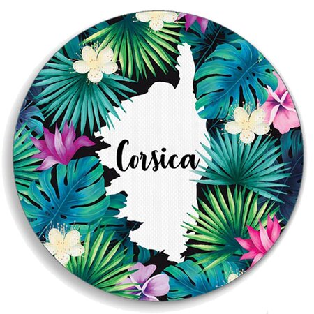 Set de table CORSICA rond PVC tissé