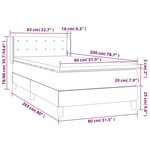 vidaXL Lit à sommier tapissier avec matelas Gris 80x200 cm Similicuir