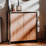 Finori Commode Denver 1 Chêne artisanal et gris anthracite