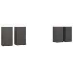 vidaXL Meubles TV 4 Pièces Gris 30 5x30x60 cm Aggloméré